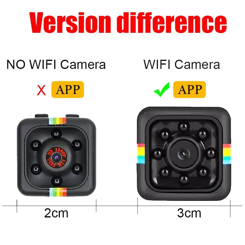SQ11 Mini Wifi Camera HD 1080P Sensor Night Vision Camcorder Motion DVR Micro Camera Sport DV Video small Camera Cam SQ11