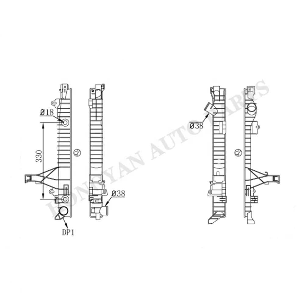 GF30 PA66 radiator plastic tanks for 2008 volvo xc90 car models OEM 312935505