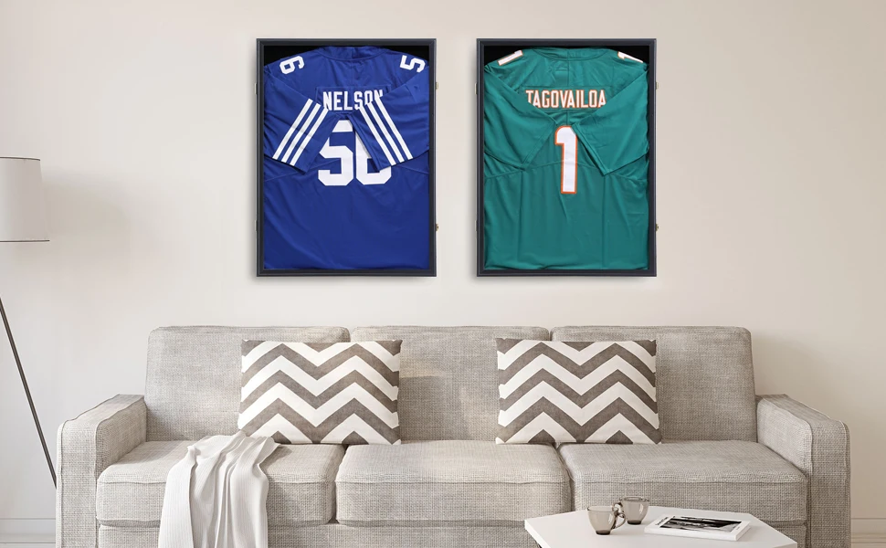 Jersey Frame New Classic Custom Wood Jersey Frame Display Case Lockable Acrylic 98% UV-Anti Jersey Display Frame