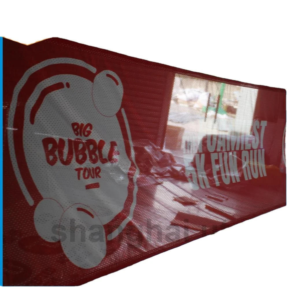Clear visual effects of custom sizes and custom LOGO fabric mesh banners for large-scale outdoor advertising