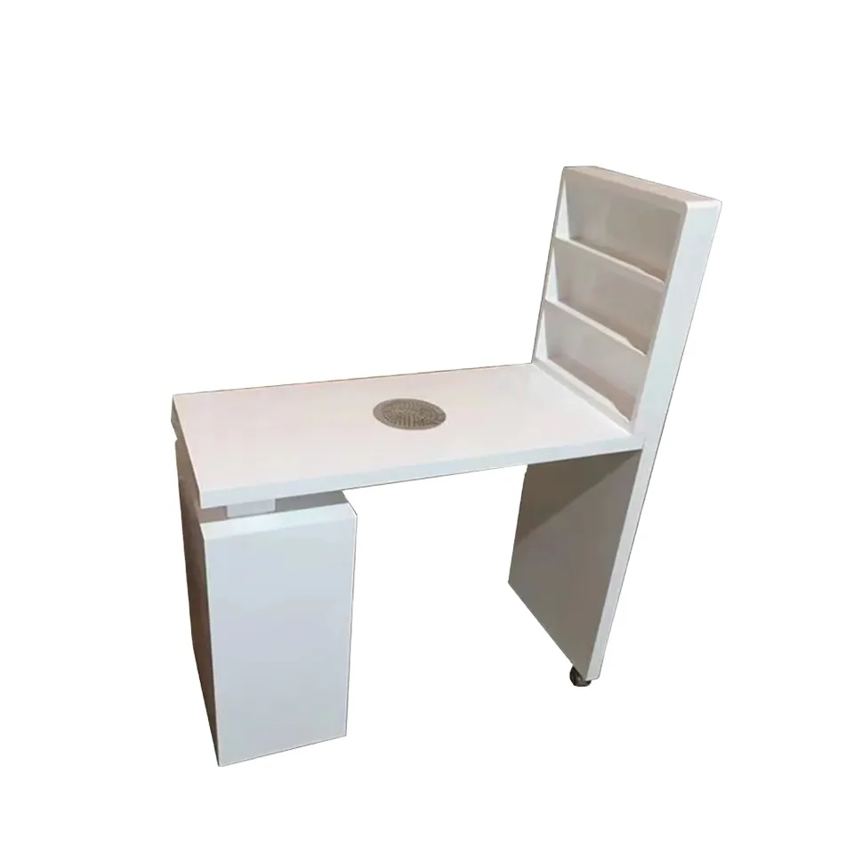 Bomacy Salon Furniture Manicure Set wheels to move around Wood Nail Salon Manicure Table For Sale light luxury