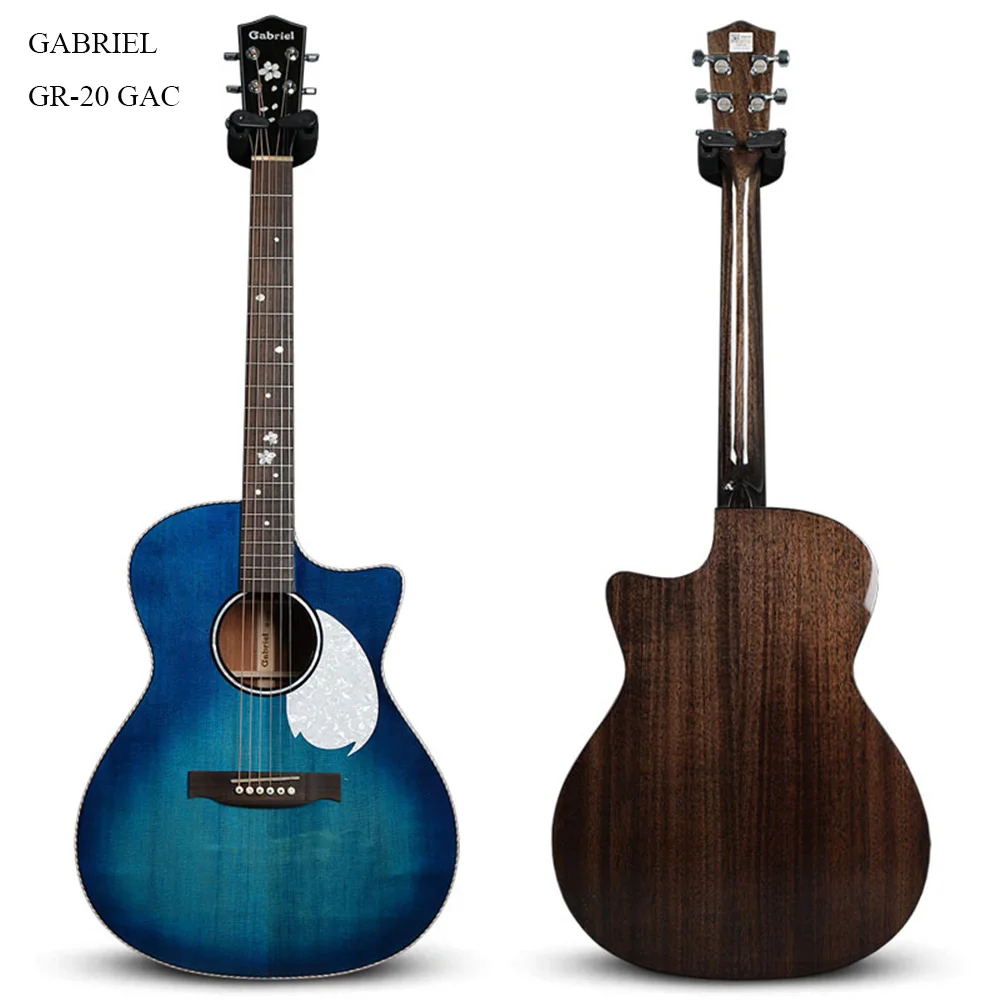 GR20 Gabriel new custom top solid musical instrument acoustic guitar with mahogany wood back at wholesale price for sale