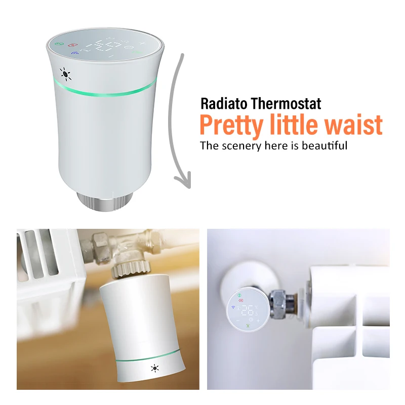 Smart Zigbee Programmable Digital Display Wireless Heating Room Radiator Hot Thermostat Thermostatic Valve Faucet