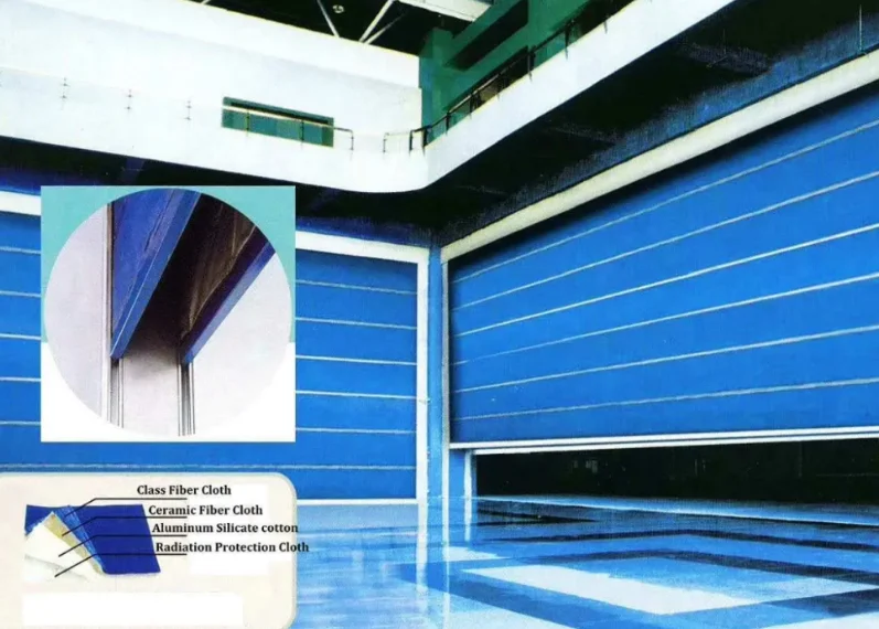 After sale worry-free new flame retardant inorganic cloth fire rolling shutter door suitable for industrial warehouse
