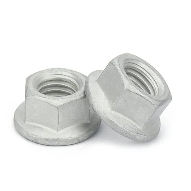 M20 M24 Class Grade 4.8 8.8 10. 9 12.9 Carbon Steel HDG Hot Dip Galvanized Serrated Hex Hexagon Flange Nut DIN6923