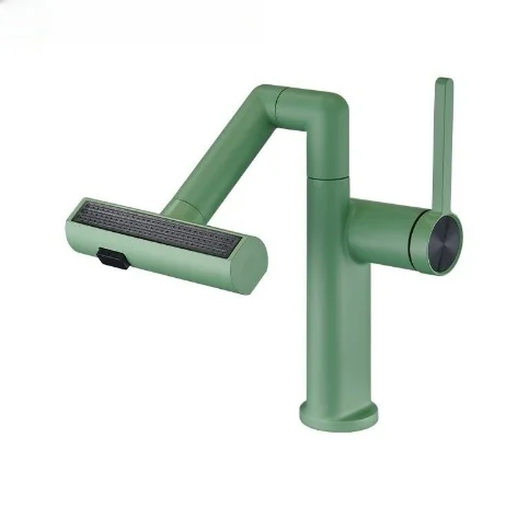 Universal Multi-Functional Brass Swing Arm Basin Faucet Hot Cold Water Shower Dish Bathroom Faucet Ceramic Valve Core Outdoor