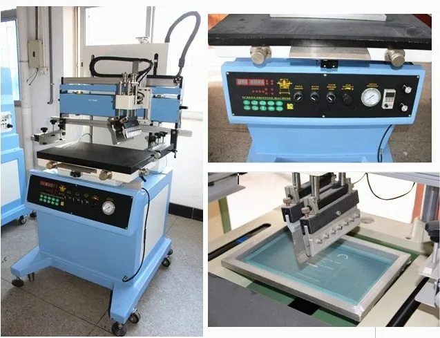 China LC Plane Vaccum Paper Bag Tshirt Tag Screen Printing Machine Flat Bed Screen Printinig Machine