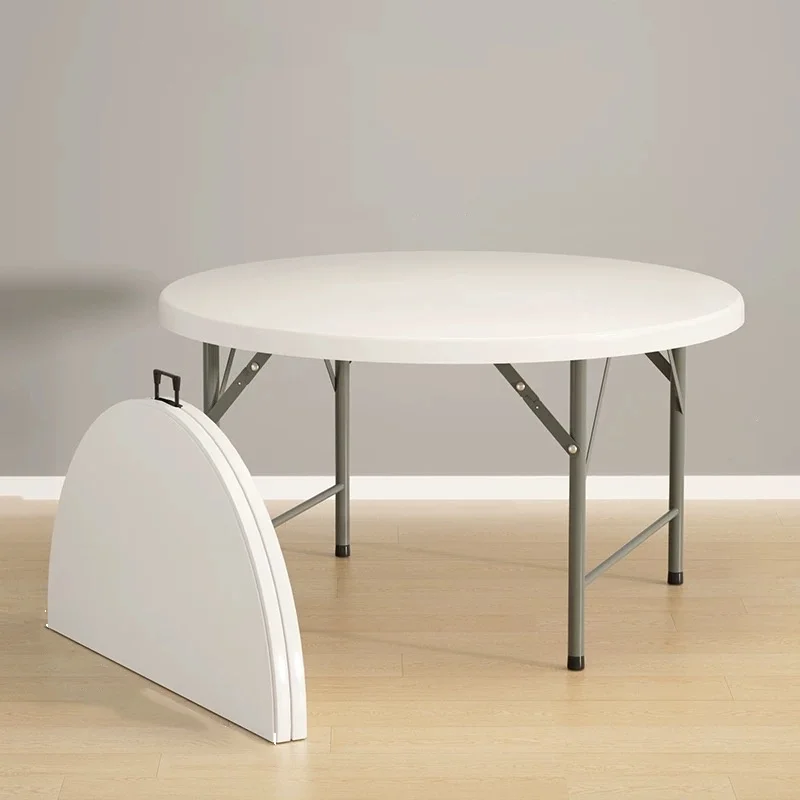Wholesale 60 inch HDPE Circle Dining table Wedding Banquet White folding round plastic table