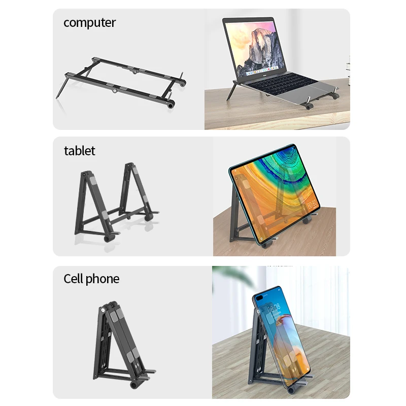 
High quality Portable notebook holder stand Notebook folding stand 