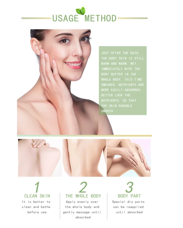 New arrival body butter base skin whitening body butter private label organic body butter