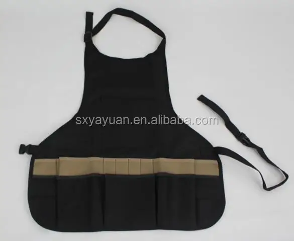 Art multi - functional multi - pocket apron sleeveless painting high - grade canvas tool apron