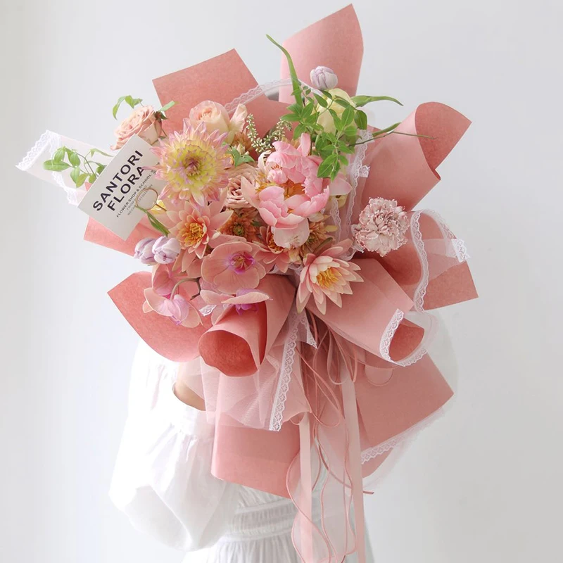 Oxford paper floral bouquet wrapping paper solid color waterproof bag floral paper florist flower packing materials