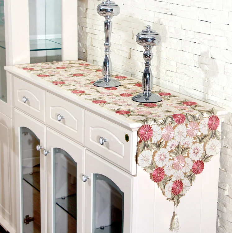 SIPEIEN Grape Table Runner flower fruit handmade table runner for Dining Room Kitchen table runners hot