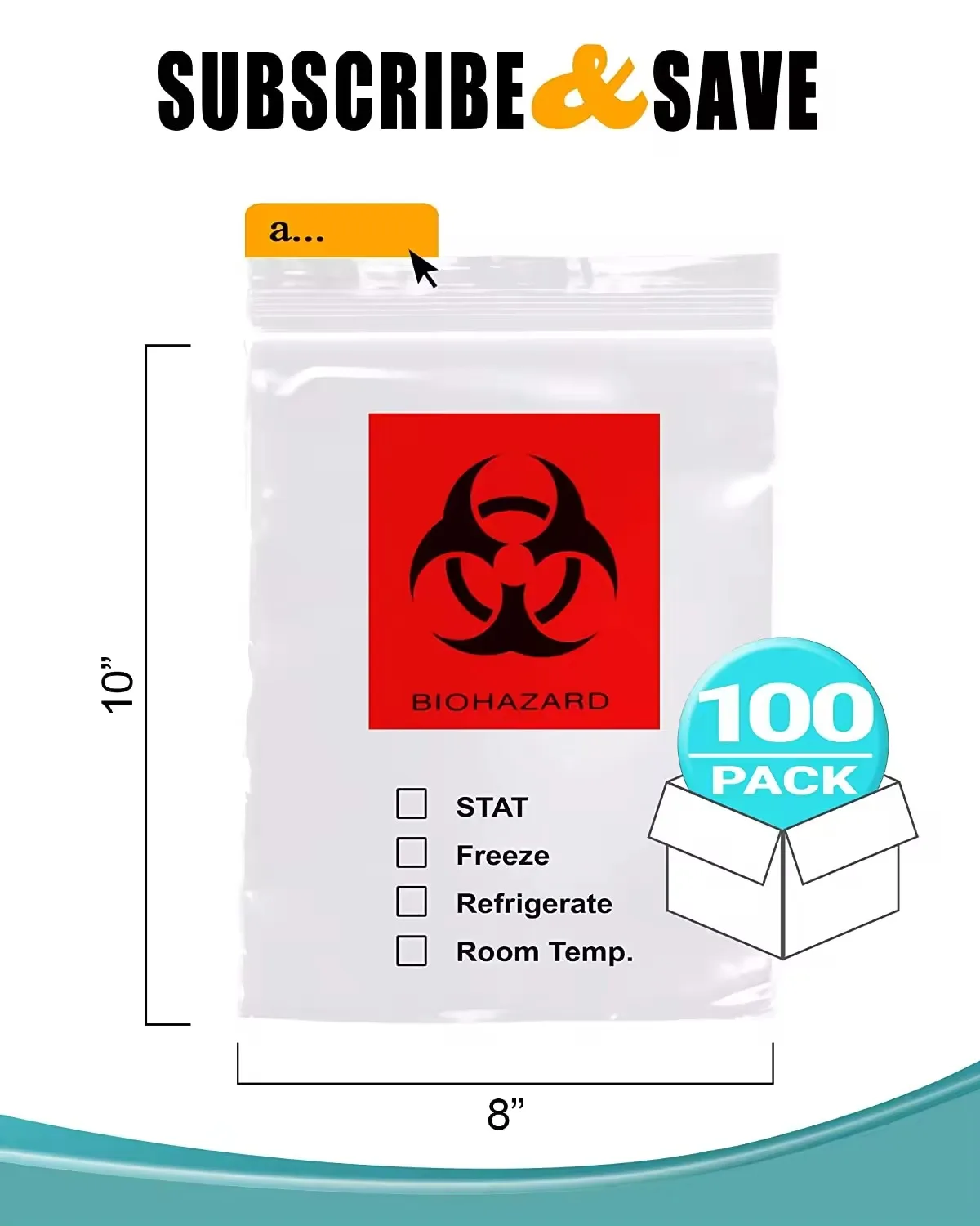 7 * 17 medical transport self sealing transparent sampling thickening of biological specimens inspection storage plastic bags