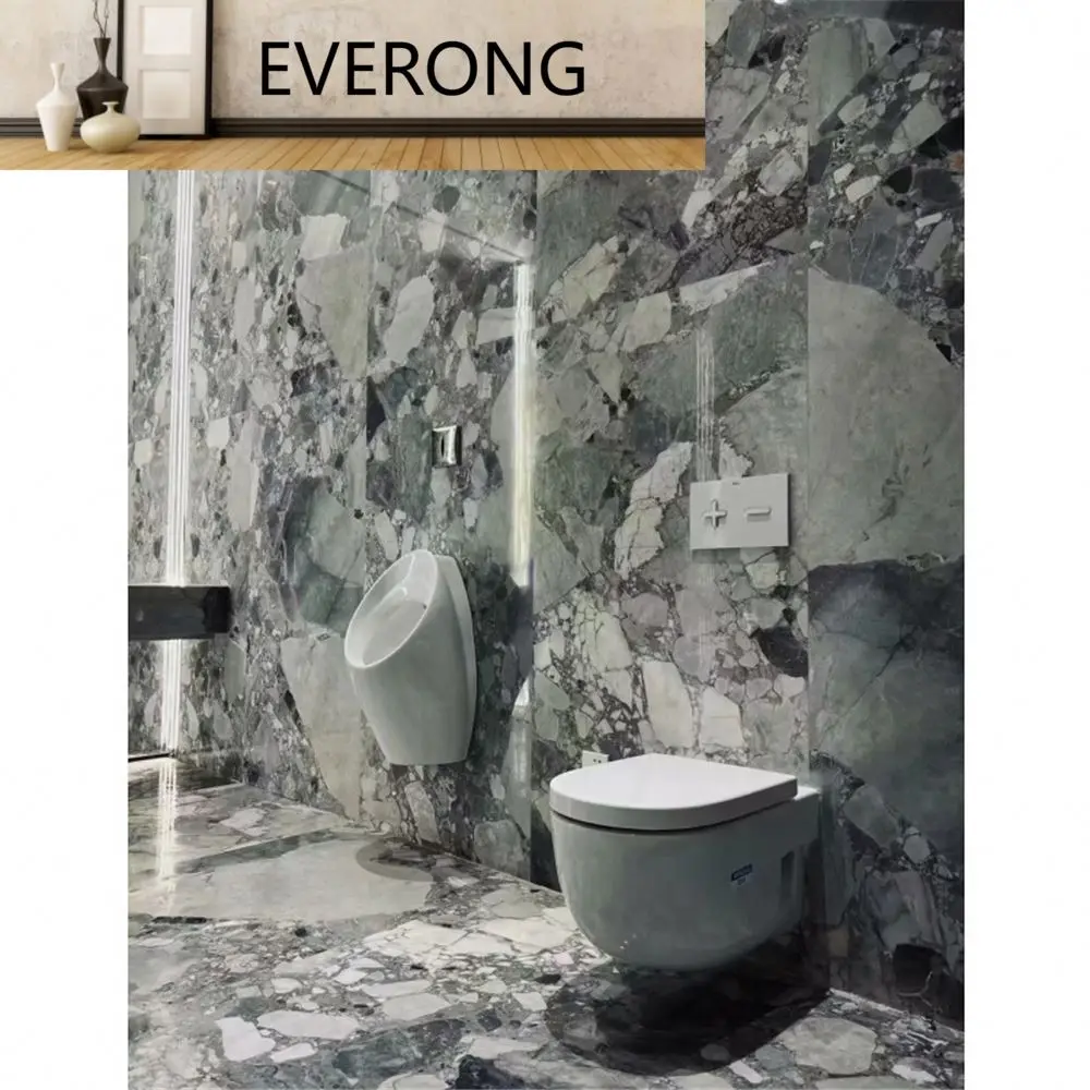 Unique ceppo bianco gray marble stone flooring big slab tile for bathroom