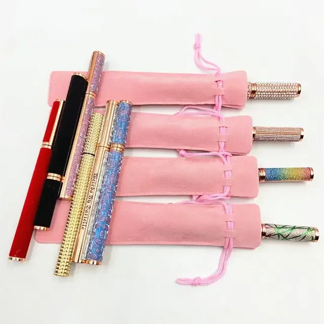 Wholesale Waterproof Fast Drying Eyelashes Liquid Liner Pen With Private Label Fashion Rhine Stone Magic Glue Adhesive Eyeliner