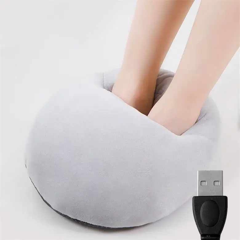 Electric Heater Foot Warmer, USB Charging Power Saving Fleece Couple Warm Foot Feet Heating Pads For Home Bedroom Sleeping/
