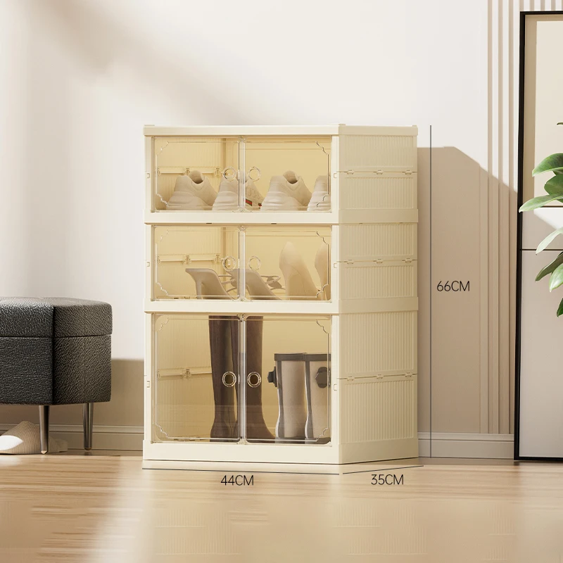 Nine floors New large size Hot sale plastic stackable shoe storage box for home organization Transparent shoe rack