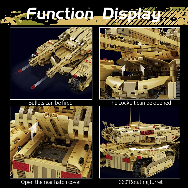 Формы king 20011S технические игрушки MOC моторизованный мамонтовый бак модель сборки RC игрушка кирпич рождественские подарки наборы строительных блоков