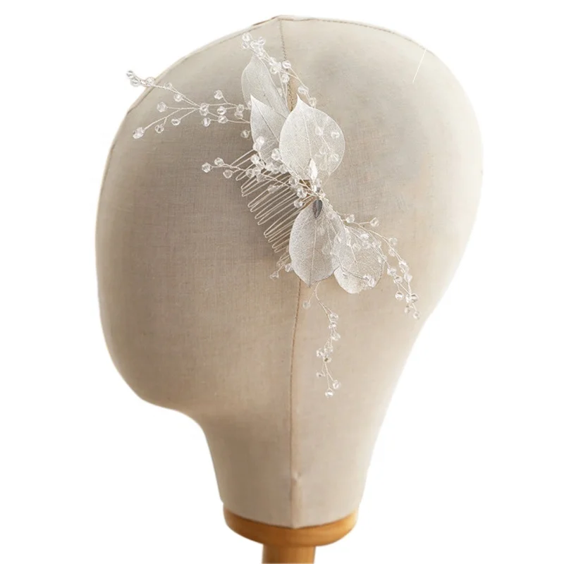 Смешанные стили аксессуары и украшения для волос с Цветочным Рисунком Листьев головной убор женщин свадебные гребень свадьбы Бобби