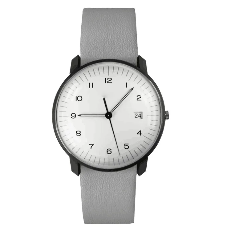 Custom logo Stainless steel double dome glass Minimalist men quartz watch