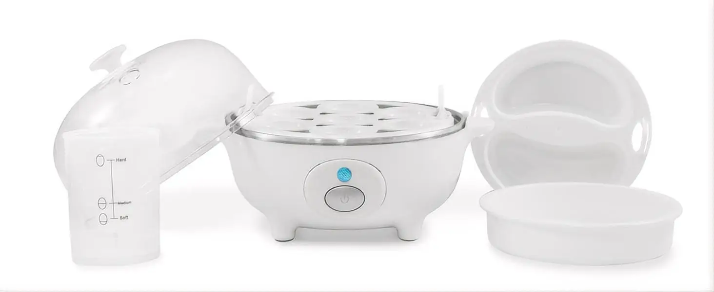 Kitchen Breakfast Machine Multi-functional Egg Boiling Breakfast Electric Cooker Transparent Lid Rapid Egg Boiler