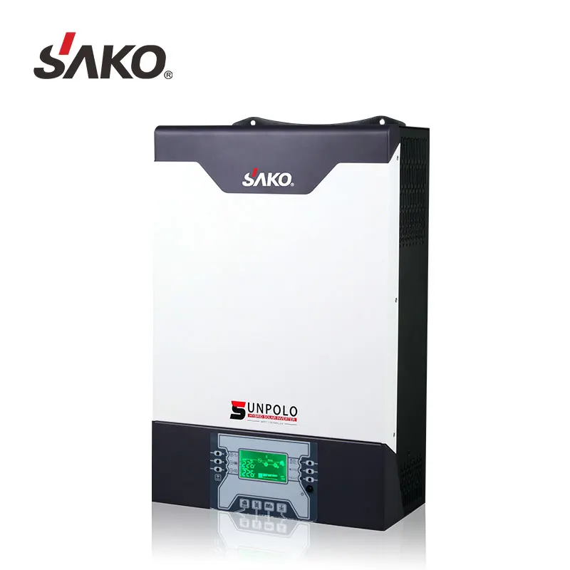 Оптовая продажа с завода, высокочастотный инвертор SAKO SUNPOLO 48 в 5 кВт 9 параллельный Гибридный немодулированный синусоидальный сигнал 5000 Вт инвертор с Wi-Fi