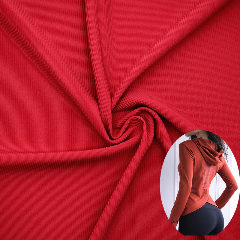 
High Quality knitted sports fabric lululemon legging sportswear swimwear polyester spandex fabric stretch yogawear fabric 