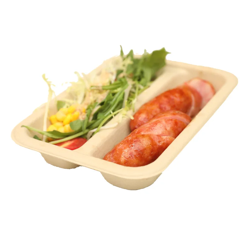mexican food trays Wholesale  Eco-Friendly Disposable Biodegradable Bamboo Rectangle Sushi Takeaway Tableware