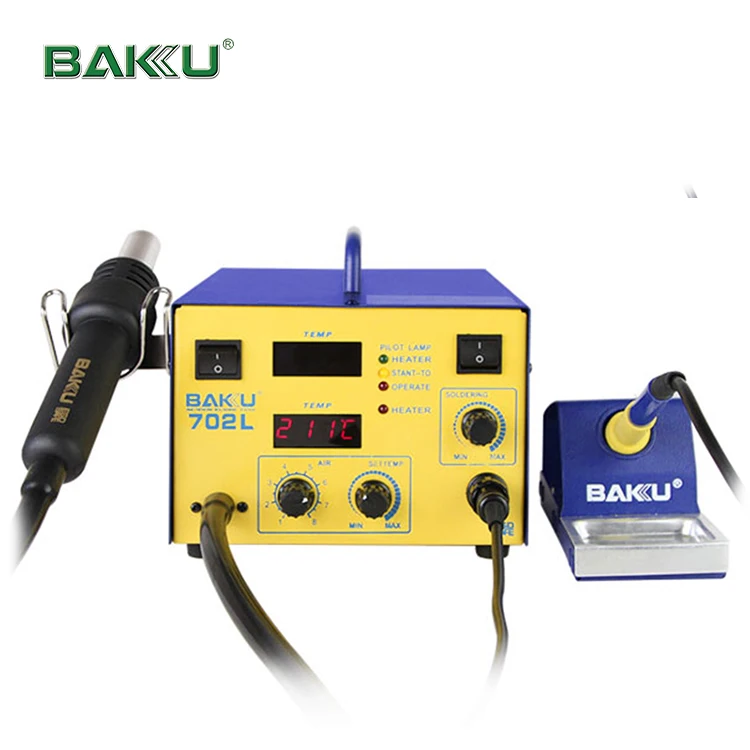 
BAKU BK-702L 2 in 1 electronics SMD soldering rework desoldering station for laptop motherboard 