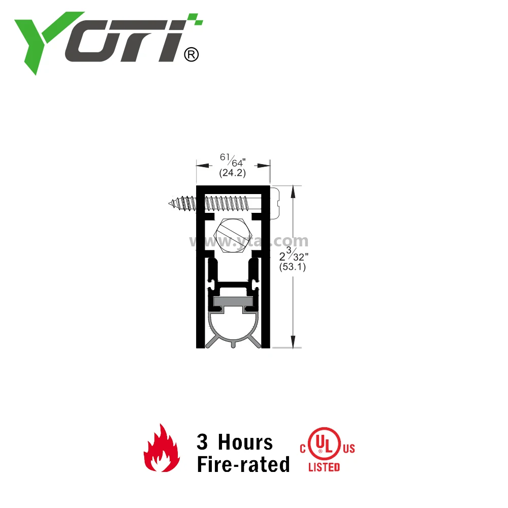 YDB305 Concealed Installation Aluminium Automatic Drop Down Door Bottom Seal, Made in China , Hardware, Low Price