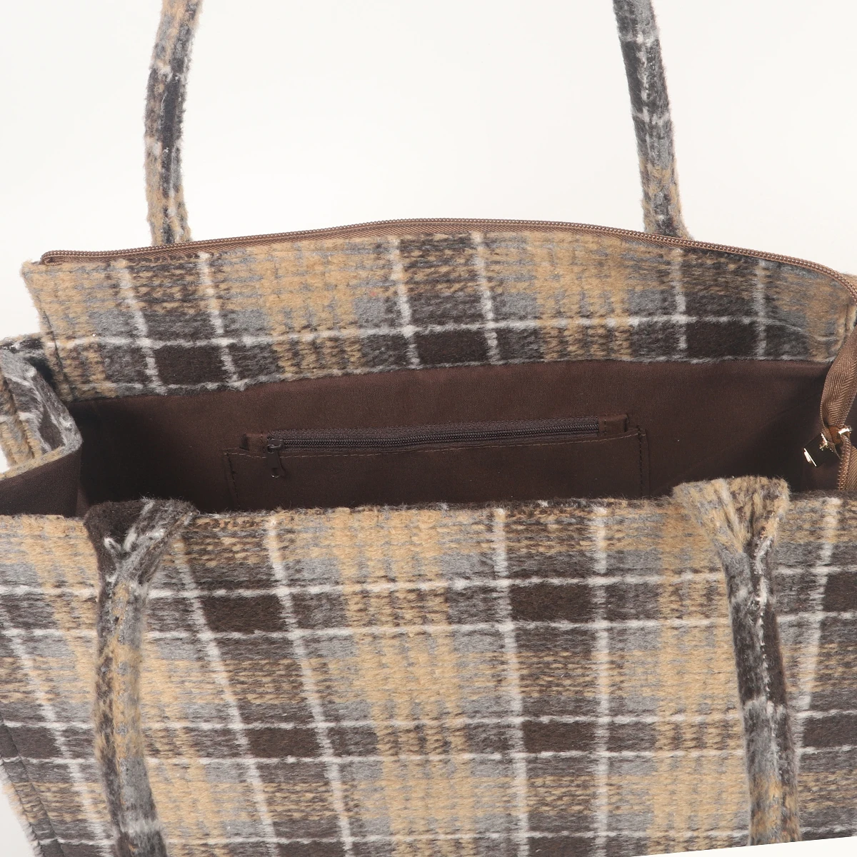 OLEI aesthetic checkered tote bag book tote bag with zipper for women flet with zipper christian book tote bag