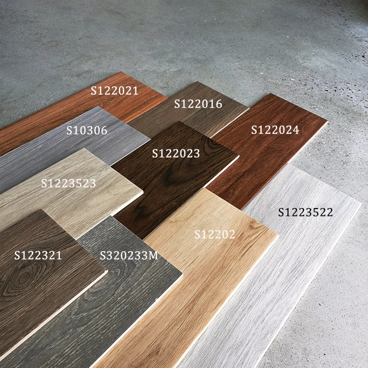 Hot sale 200x1200mm non-slip wood ceramic tile use indoor wooden tiles