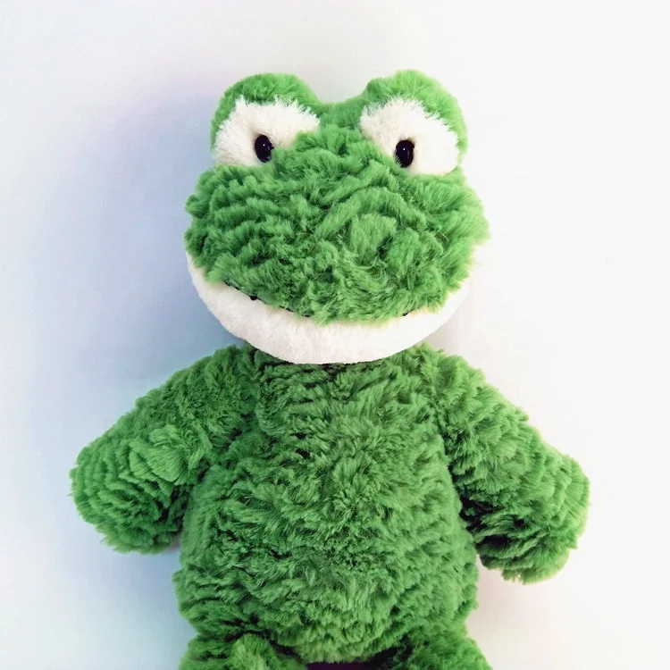 High quality cuddly kids sleeping soft doll fluffy stuffed animal baby frog toys