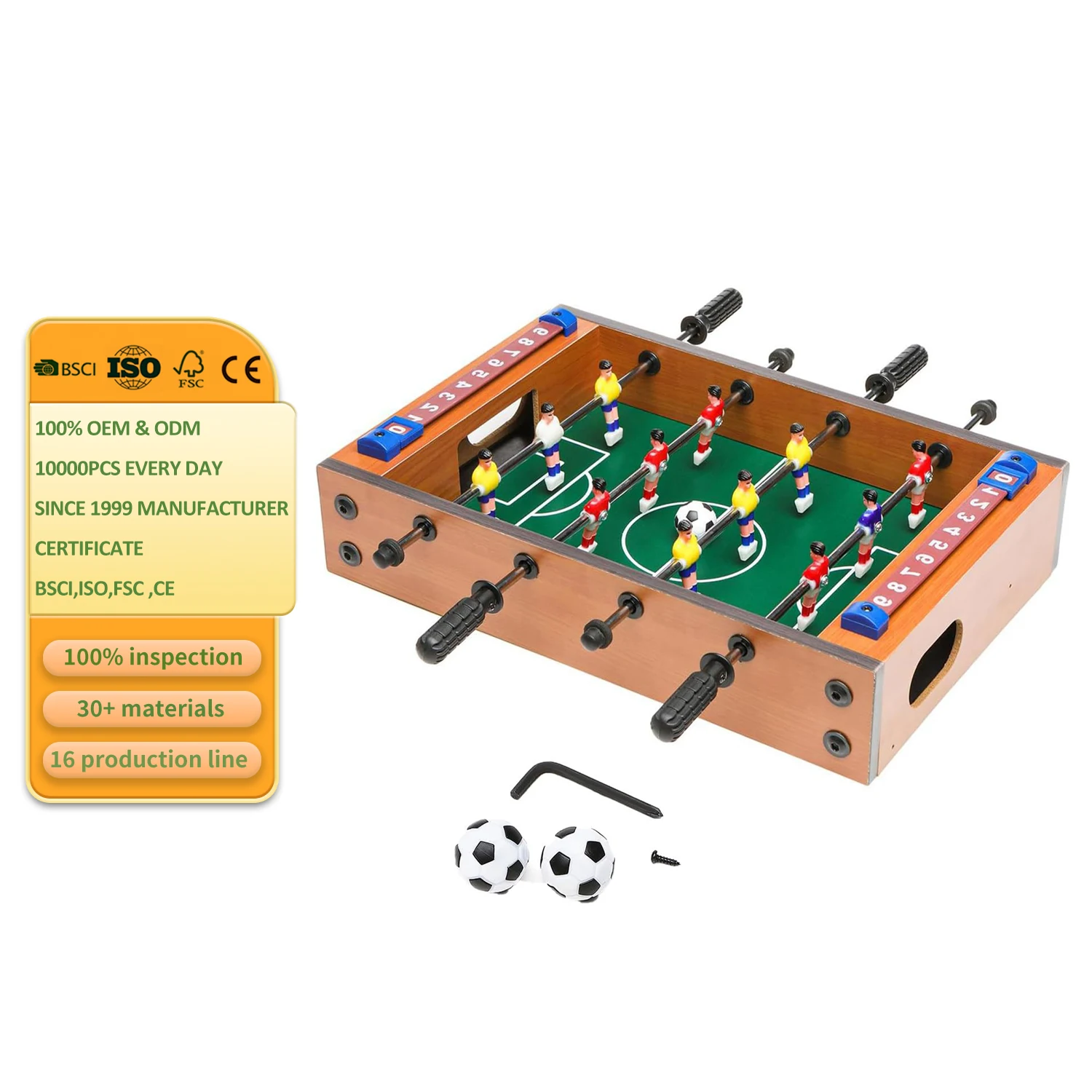 Soccer Game Small Foosball Table Game Fun Mini Foosball Table for Kids Wooden Table Customized Unisex Engineered Wood