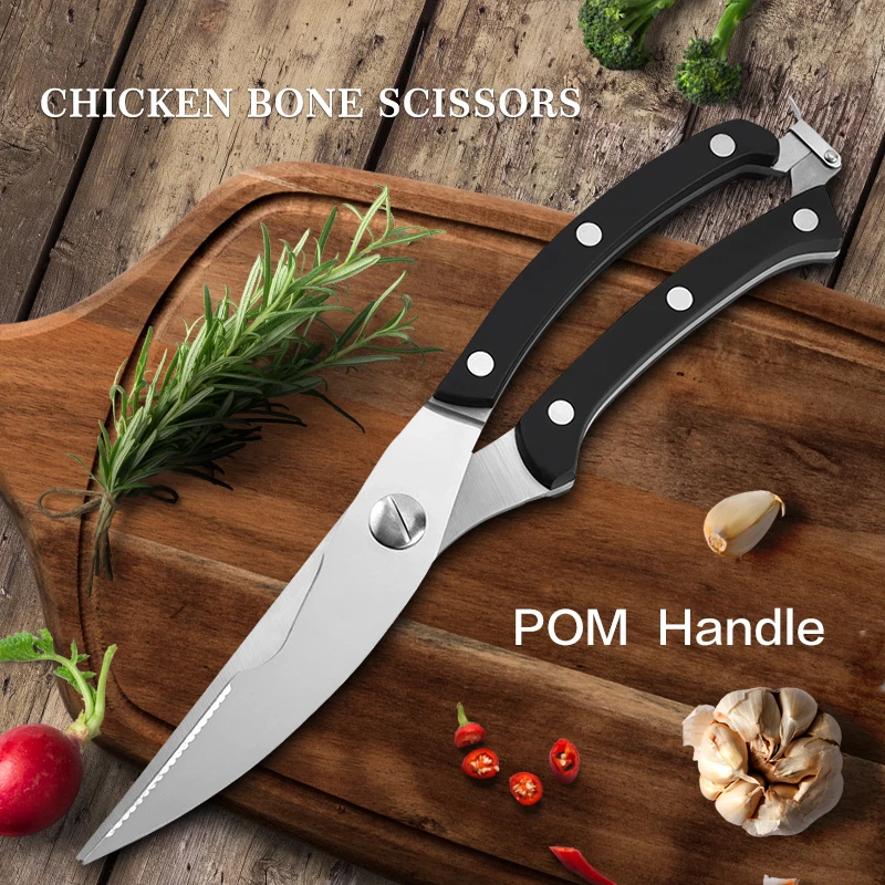 Utility Kitchenware Stainless Steel Chicken Bone Kitchen Scissors