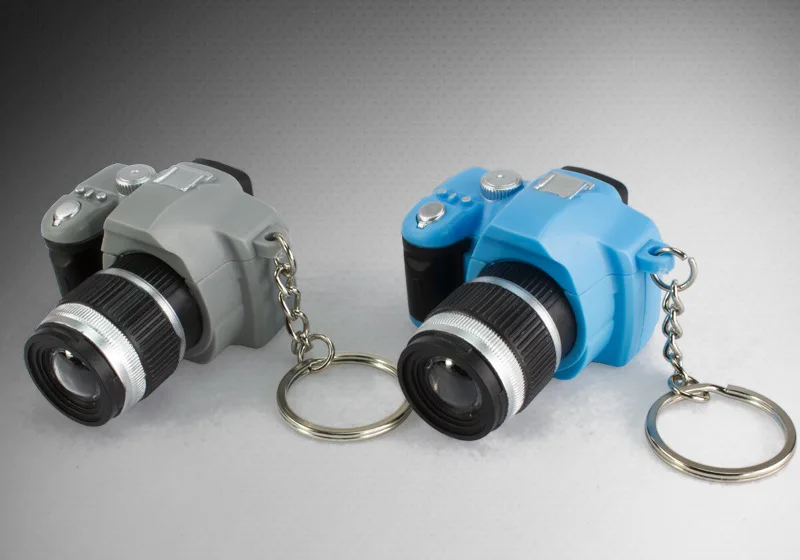 promotional Simulation Mini Camera Led Keychains Flashing Keyring For Kids Promotional Toys