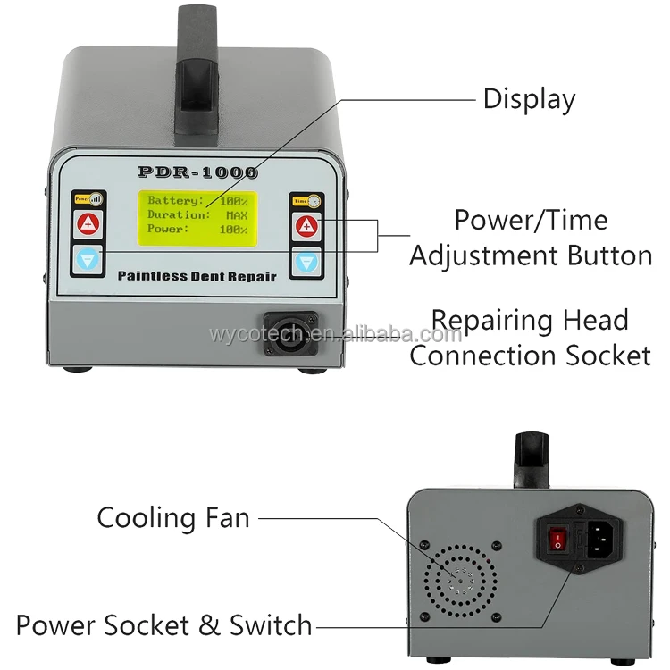 220V 50Hz Dent Remover Free-Painting Dent Repair Tool Induction Heater Iron Car Body Dent Repairing Tool (US standard 110V)