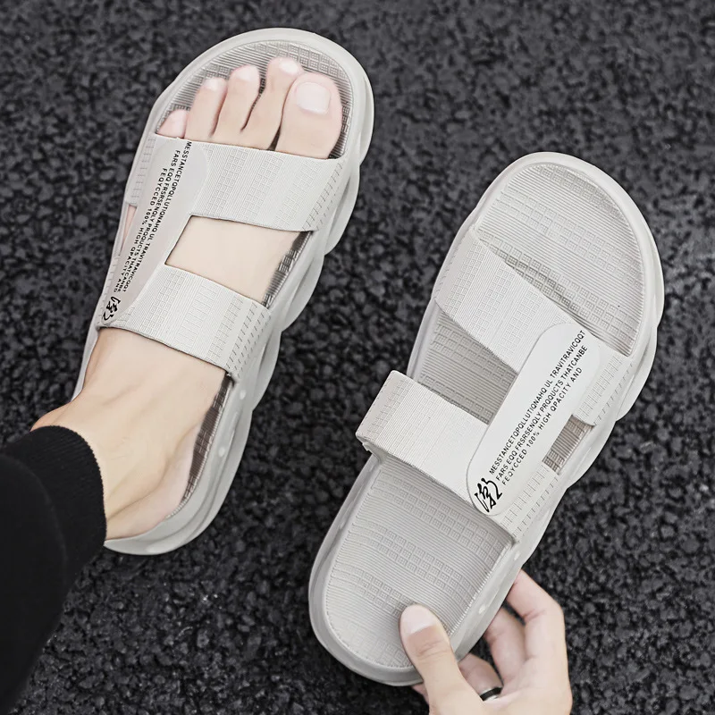 Flat Double Adjustable Buckle Straps EVA and Outdoor Slippers Slides Sandals Open Toe Waterproof Hot Selling Mens Fashion