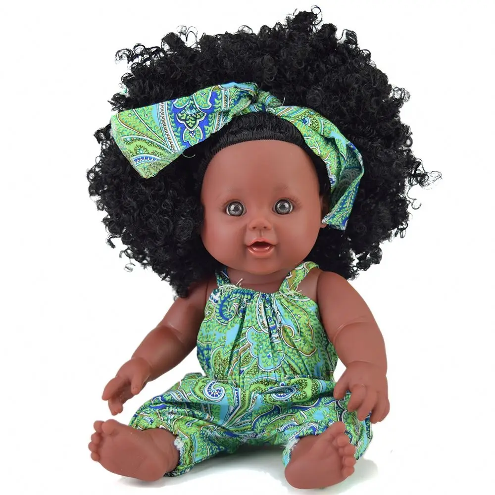 12 inch Toy Baby Black Dolls lifelike african baby doll for girls, kids, 2021 newest children, Kids Holiday and Birthday gift