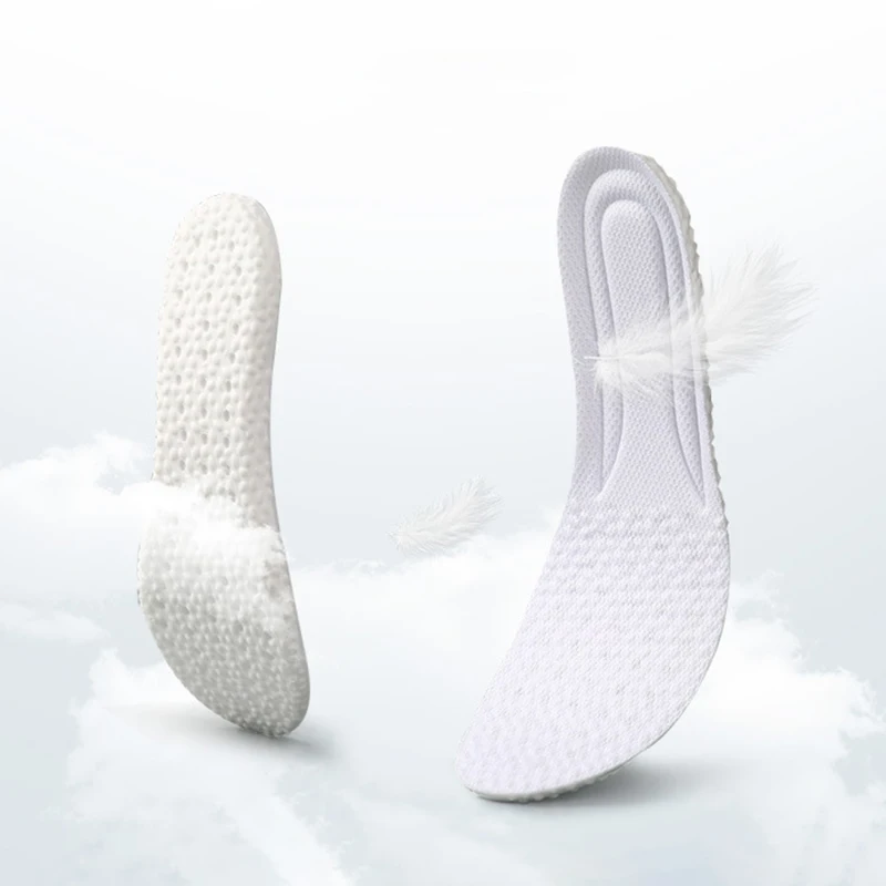 Wholesale  PU Memory Foam Insoles Sneakers Comfort Sweat-absorption Shoe Pads Sports Running Massaging Insole