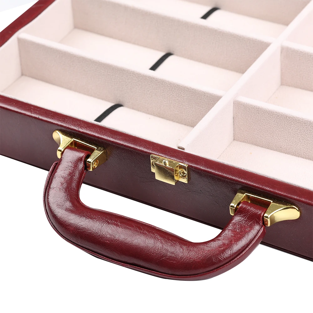 Large Luxury Sunglasses Case Set With Mirror Multi-Slot Eyeglass Sunglass Case Organizer Eyewear Tray