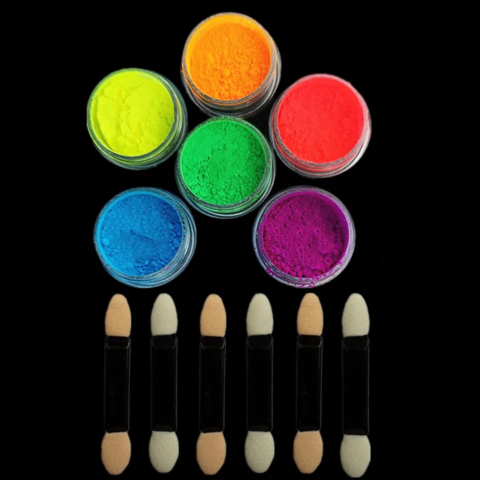 2023 New Trend Fluorescent Pigment Mica Powder Nail Color Pigment Powder Resin Pigment