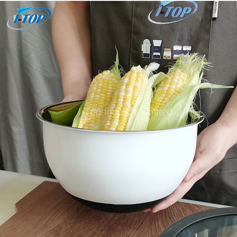 Custom Logo Wholesale Stainless Steel Salad Bowl With Lid Mixing Bowl Set Stainless Steel Mixing Bowls