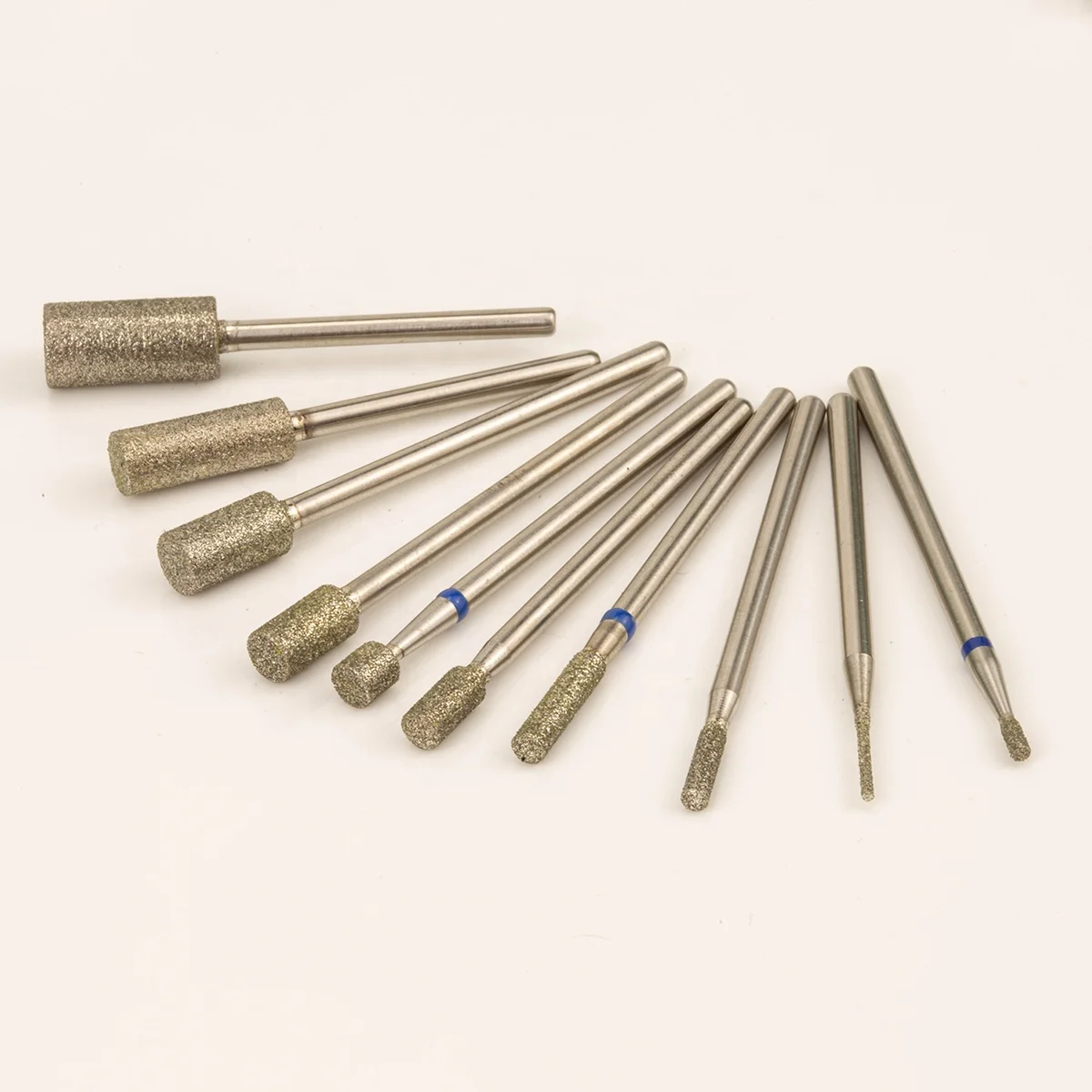 Wholesale Rotary Burrs Grinding Head Tips Electric Filling  Barrel Manicure Clean Diamond Cuticle Nail Drill Bits Russian