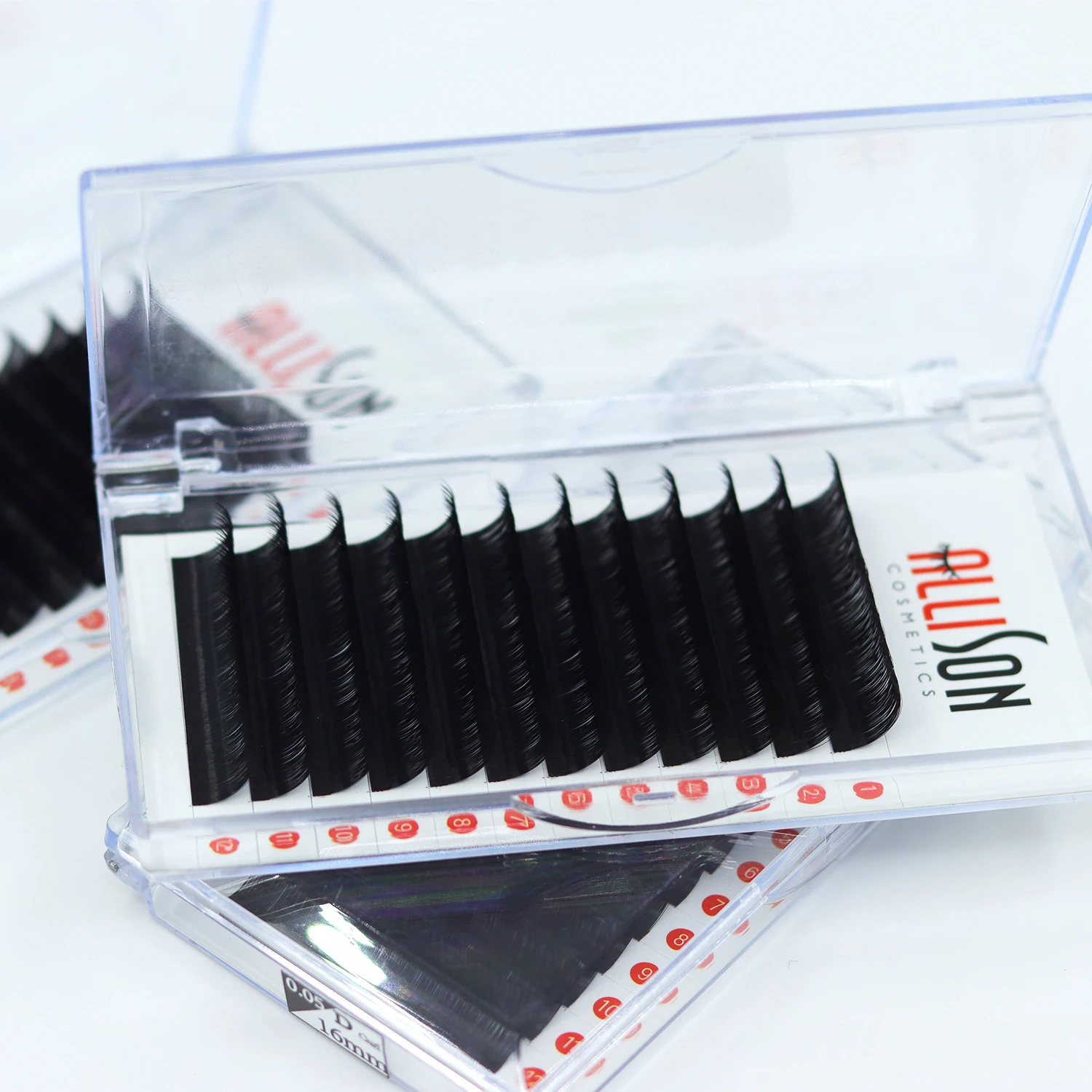 Cashmere Lash Extensions Tray 02 0.03 0.05 Premium Matte Black Volume Lash Trays Wholesale 8 25 Eyelash Extension Supplies Trays