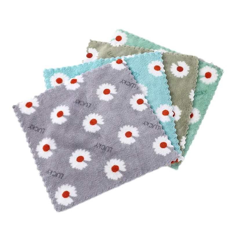 HUADU Microfiber Waffle Weave Kitchen Towels Dish Cloth Opp Bag Customized Square Cleaning Towel 3 PCS 16inch X 24inch 30cm*40cm