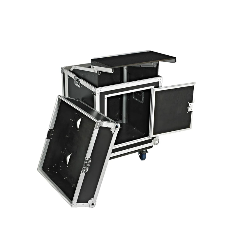 Aluminum Dj Flight case Folding Portable Dj Table Top Quality