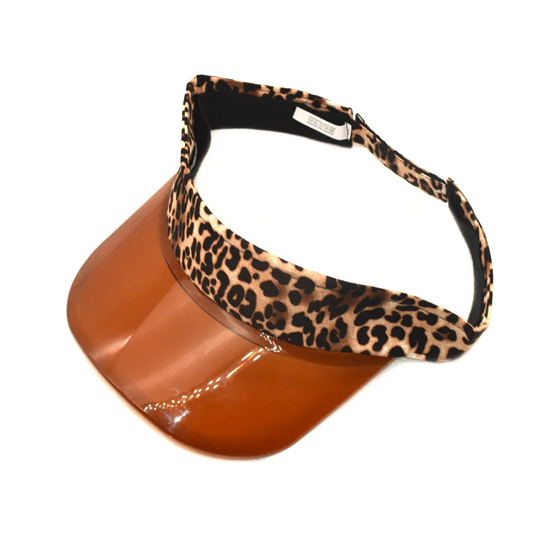 OEM wholesale leopard print japan korea style sun protection breathable shading summer spring gorras visor hat for women