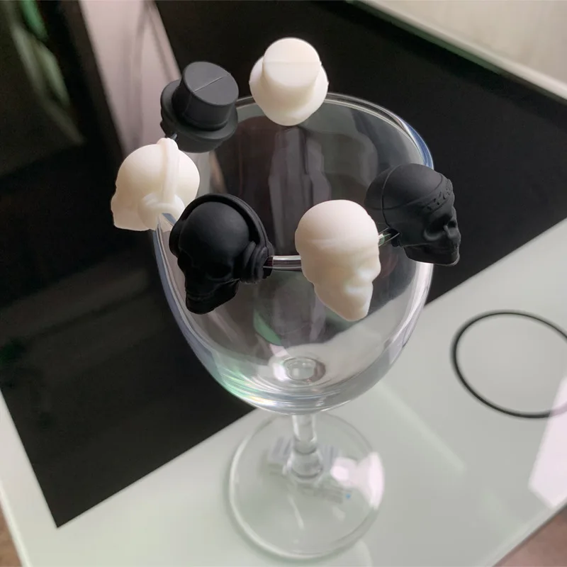 Silicone Cup Identifiers Halloween  Wine Glass Charms Markers Wine Glass Bottle Tag Marker for Drink Glass Bottle